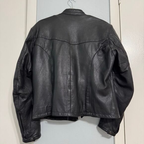 Hot Leathers Women’s Moto Jacket Black w/ Pink & Silver Stripes XL - Picture 9 of 10